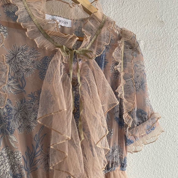 Chic Wish Elegant Floral Ruffle Dress - Picture 8 of 9